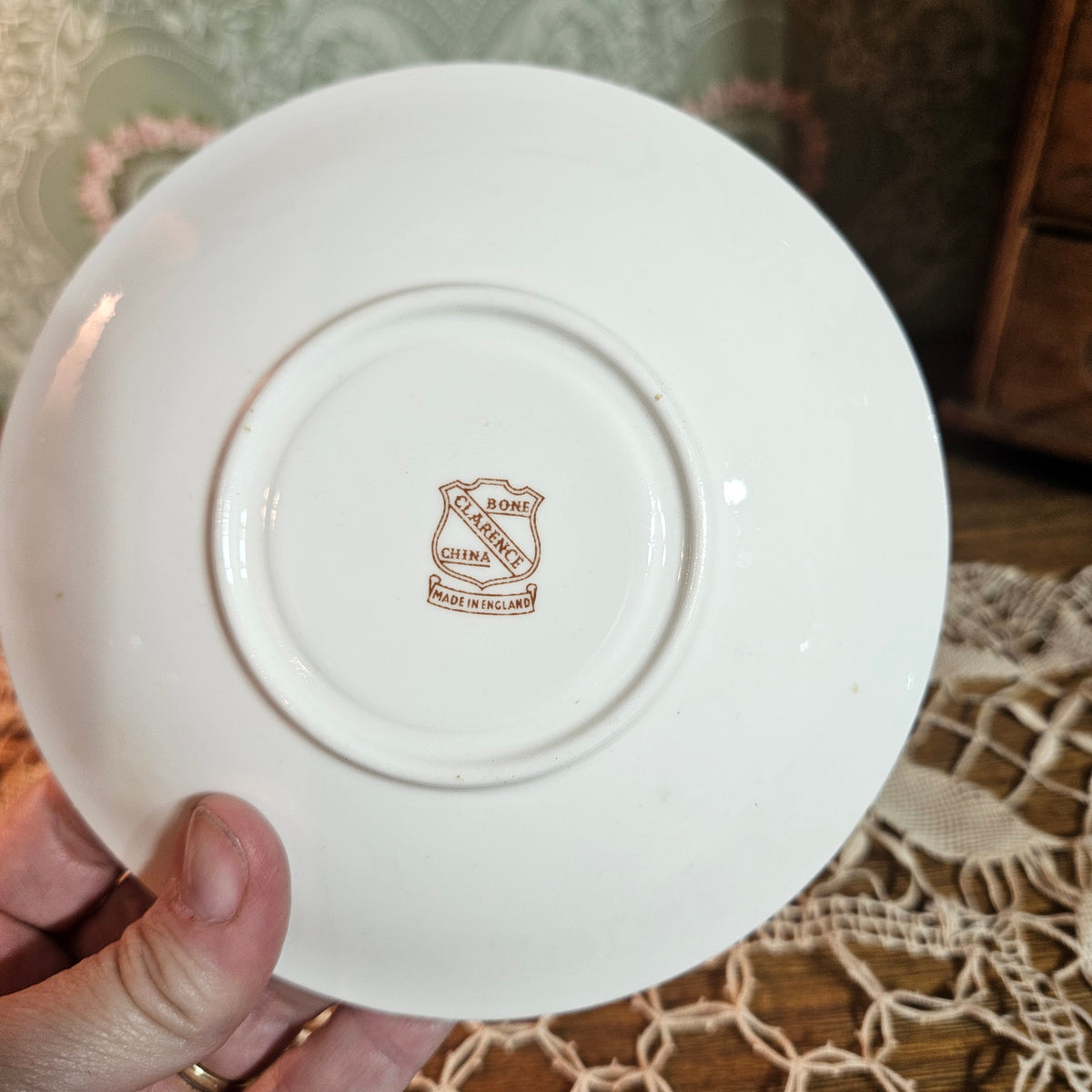 Vintage English Bone China Floral Teacup & Saucer