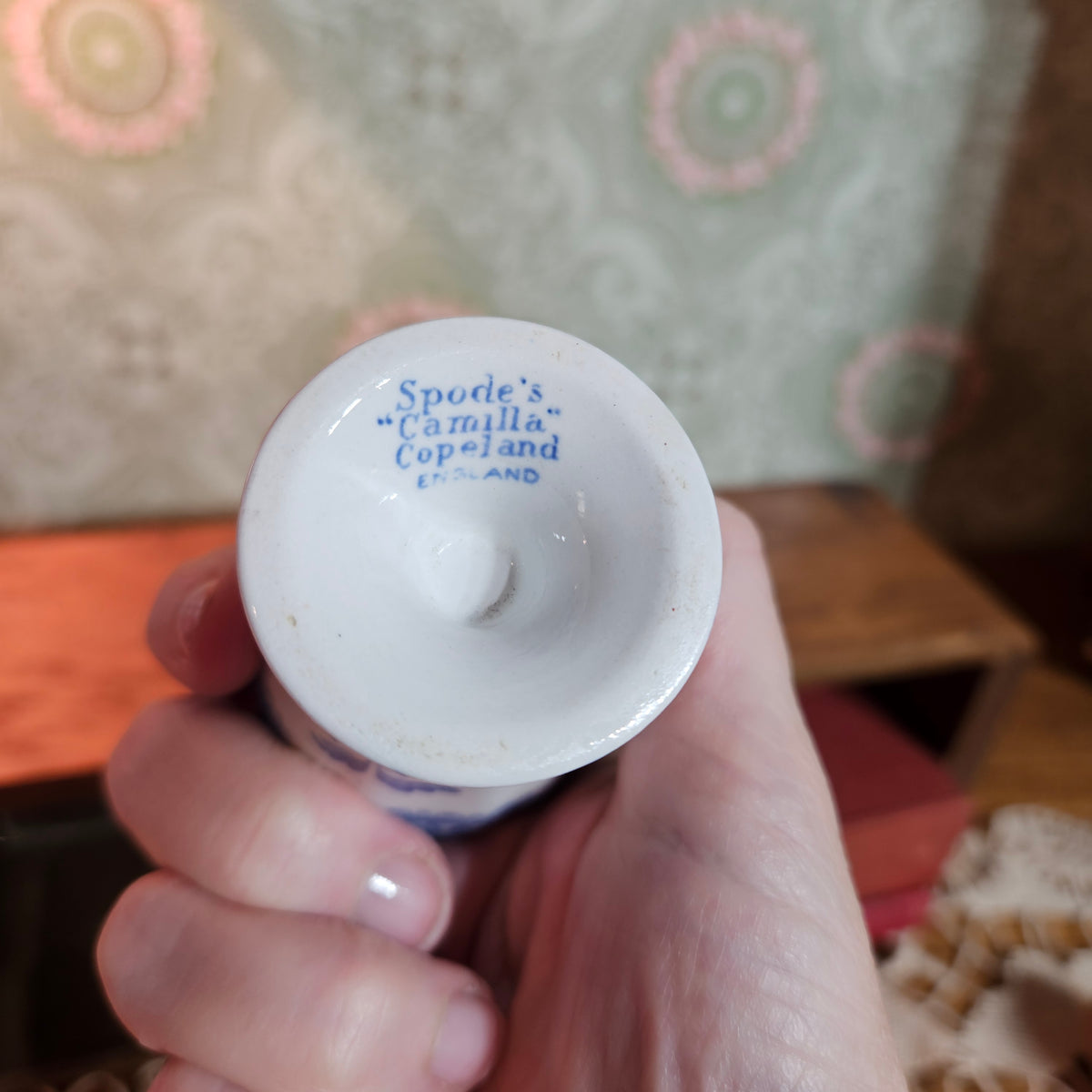 Spode Camilla Blue Copeland England Vintage Egg Cup