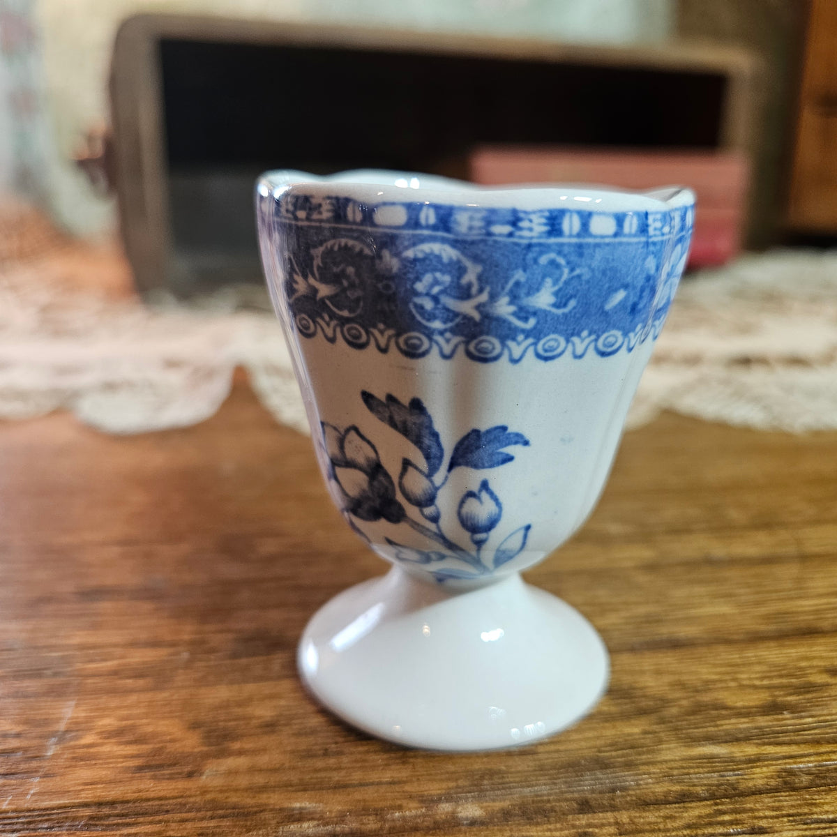 Spode Camilla Blue Copeland England Vintage Egg Cup