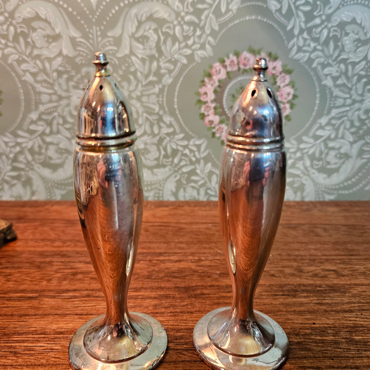 Webster Co Sterling Silver Salt and Pepper Shakers Pair B48
