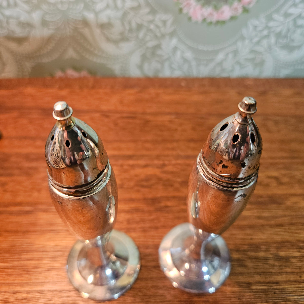 Webster Co Sterling Silver Salt and Pepper Shakers Pair B48