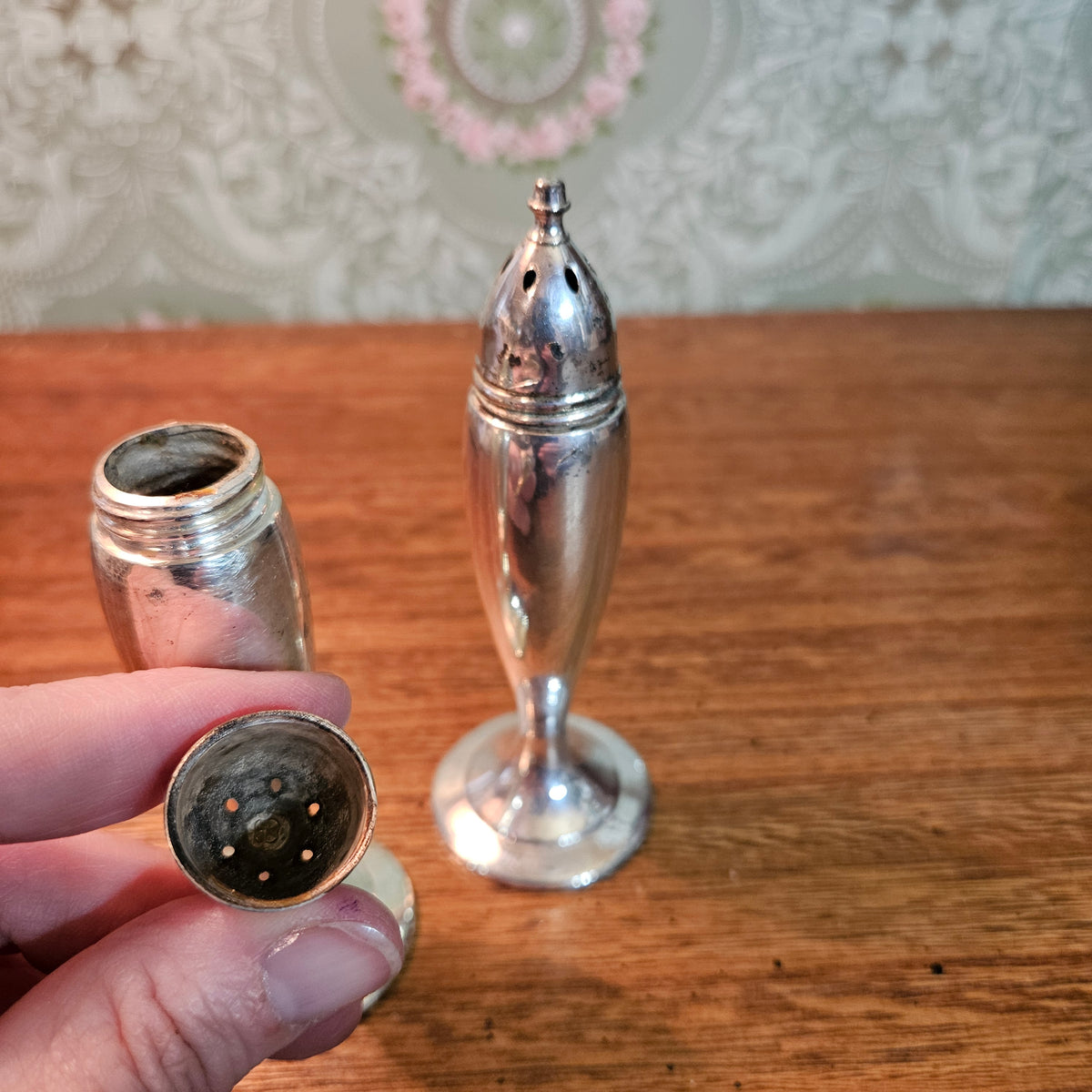 Webster Co Sterling Silver Salt and Pepper Shakers Pair B48
