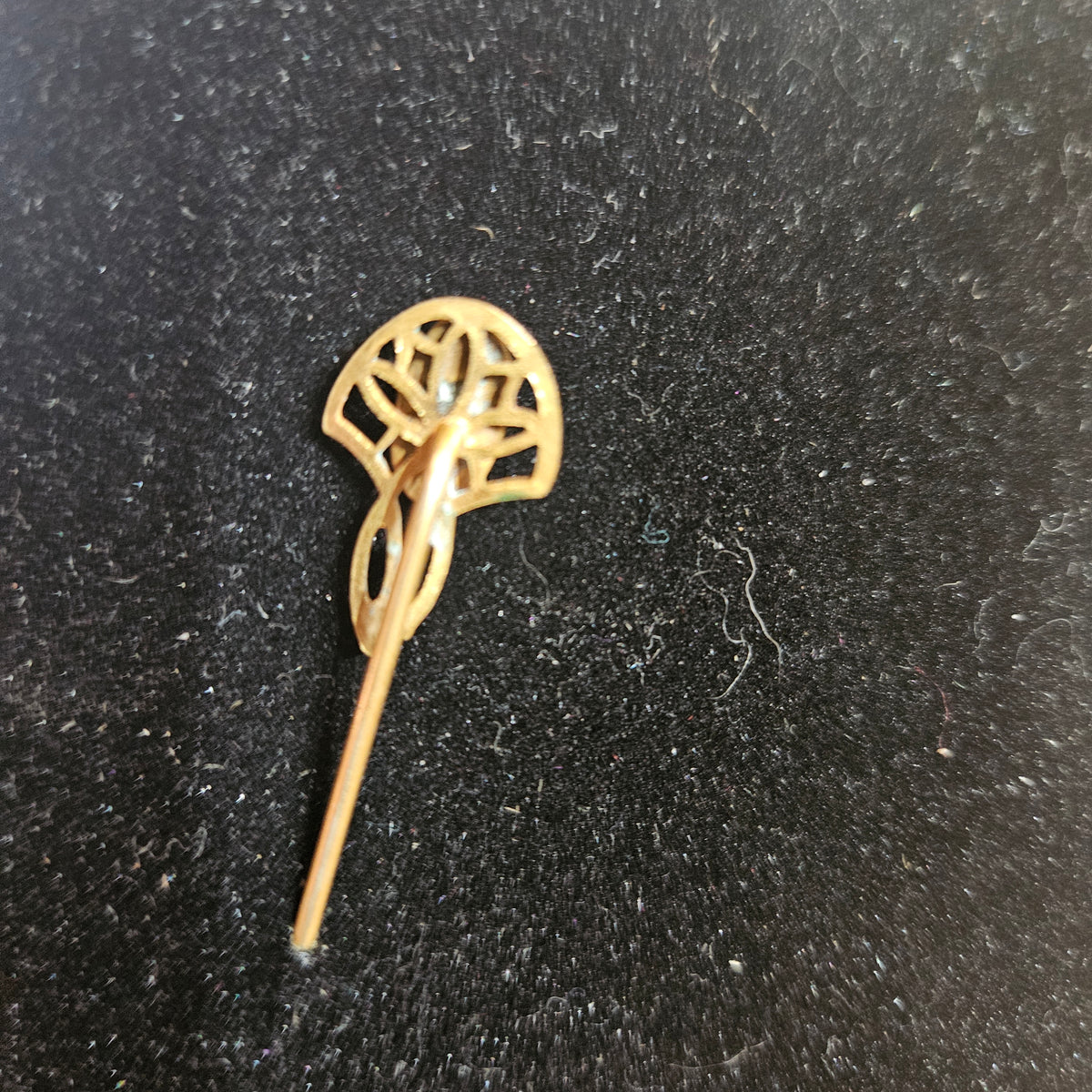 Art Nouveau Style Amber Glass Stick Pin
