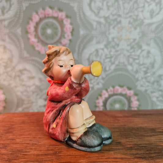 Goebel W. Germany Child Playing Horn Figurine