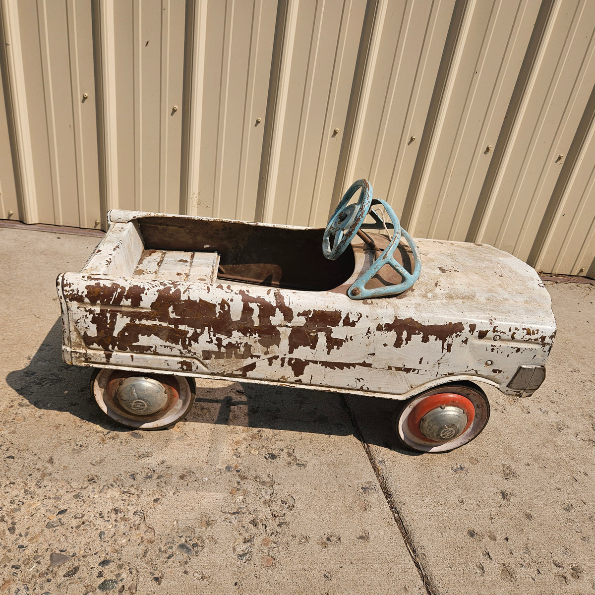 Metal Pedal Car with Original Distressed Patina