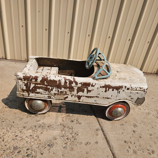 Metal Pedal Car with Original Distressed Patina
