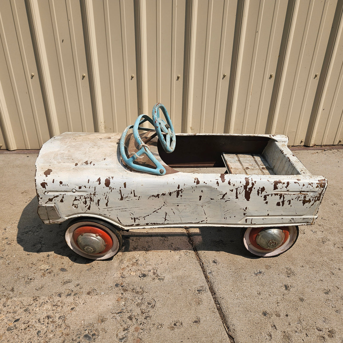 Metal Pedal Car with Original Distressed Patina