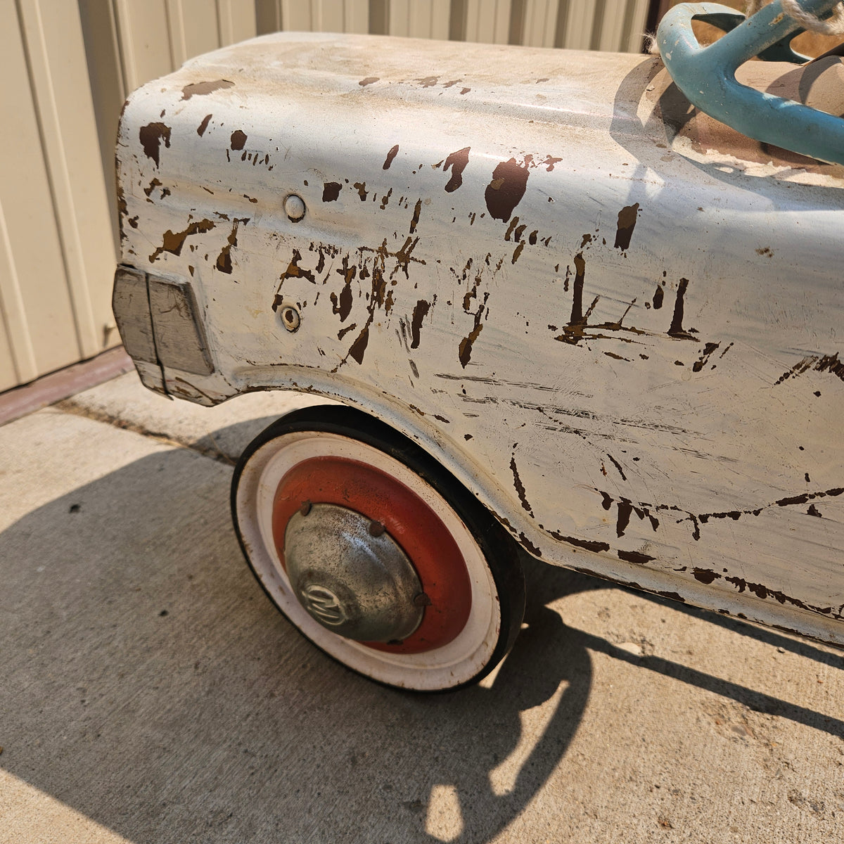 Metal Pedal Car with Original Distressed Patina