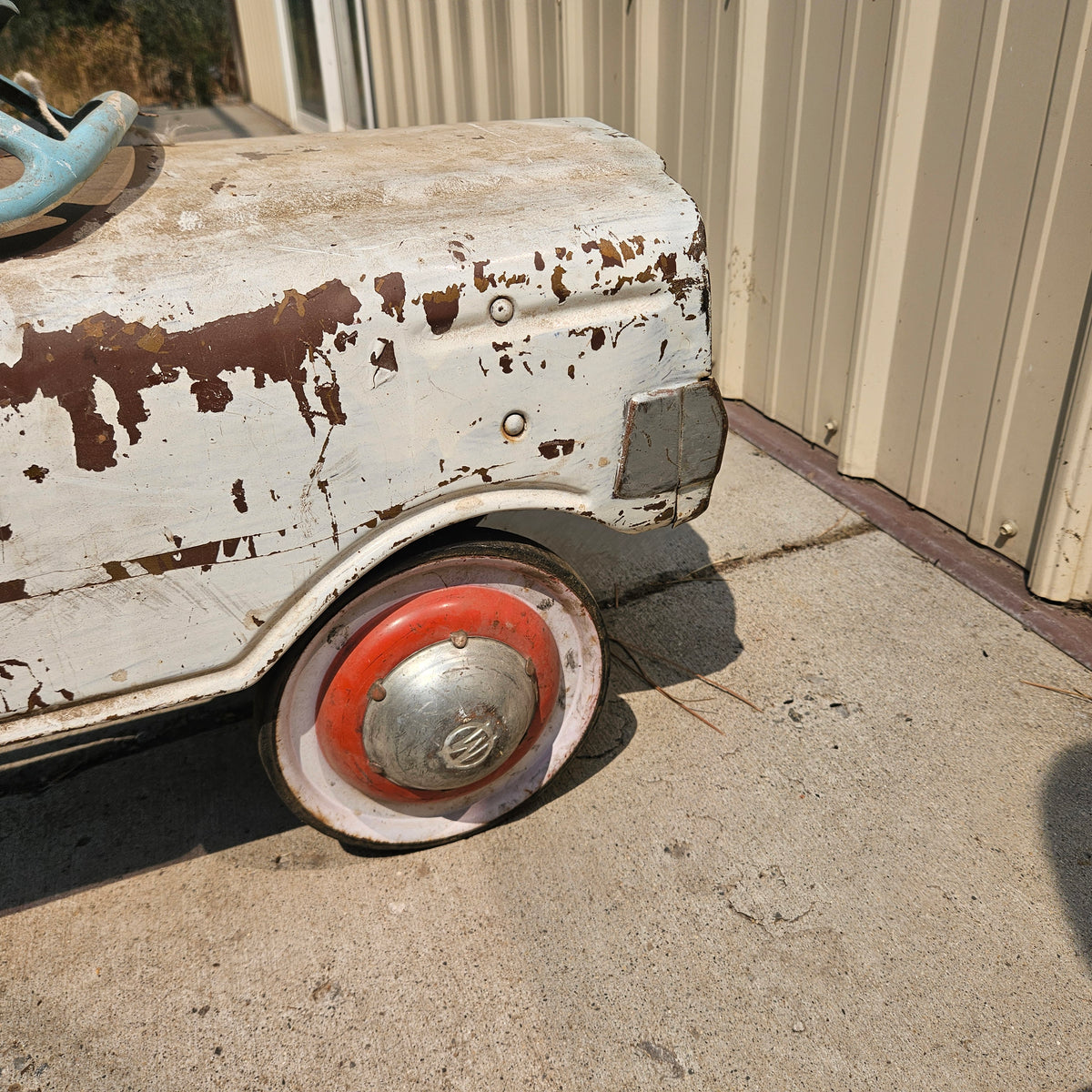 Metal Pedal Car with Original Distressed Patina