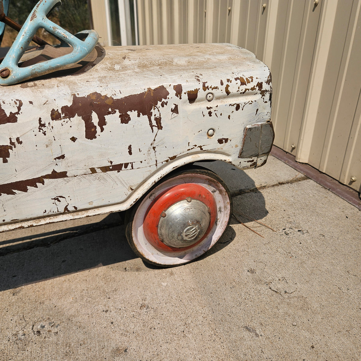 Metal Pedal Car with Original Distressed Patina