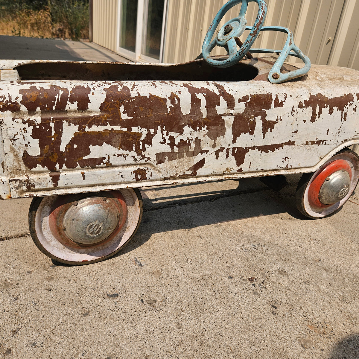 Metal Pedal Car with Original Distressed Patina