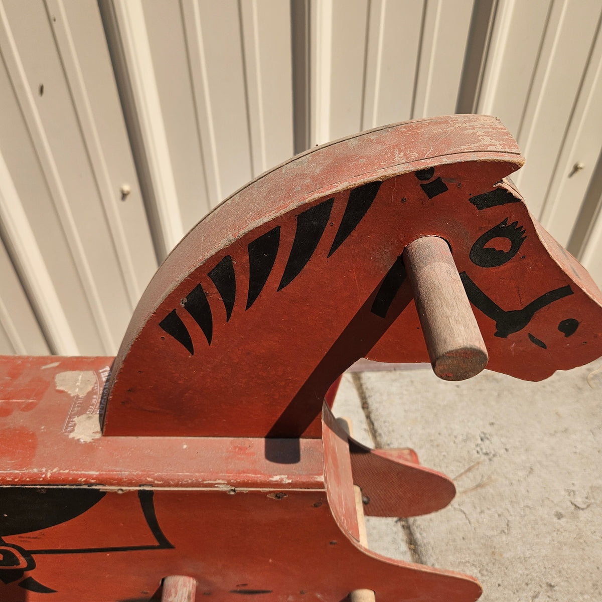 The Wonder Horse  1950's Wooden Spring Rocking Horse