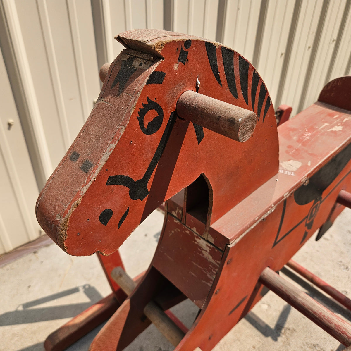 The Wonder Horse  1950's Wooden Spring Rocking Horse