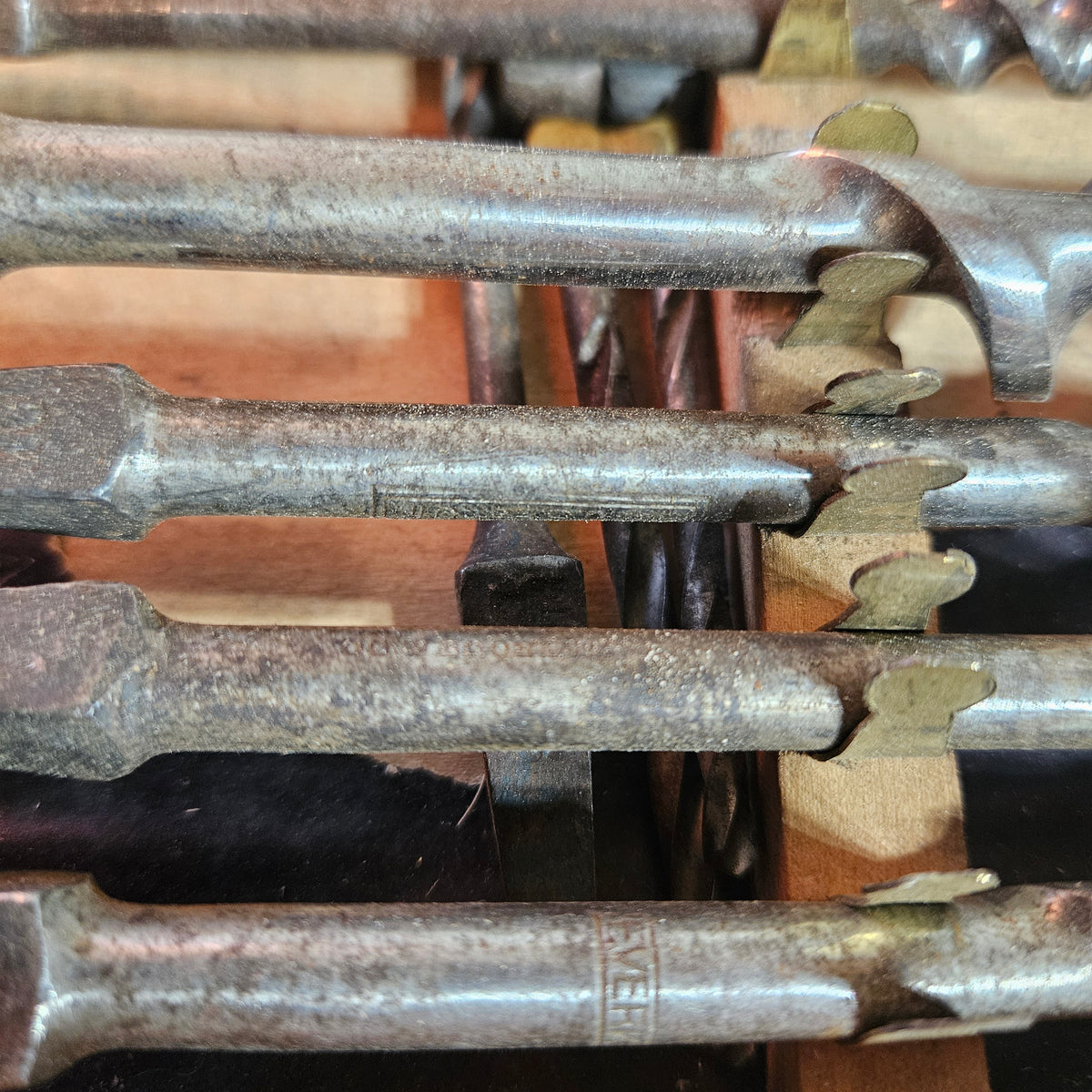 Carpenter's Auger Bit Set in Wooden Case