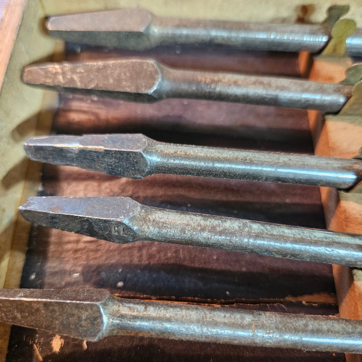 Carpenter's Auger Bit Set in Wooden Case