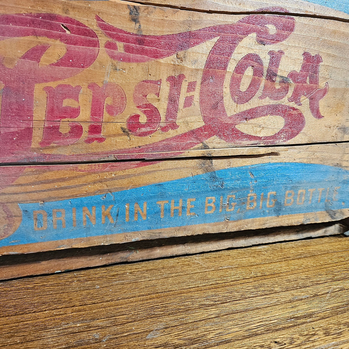 Pepsi-Cola Wooden Advertising Crate
