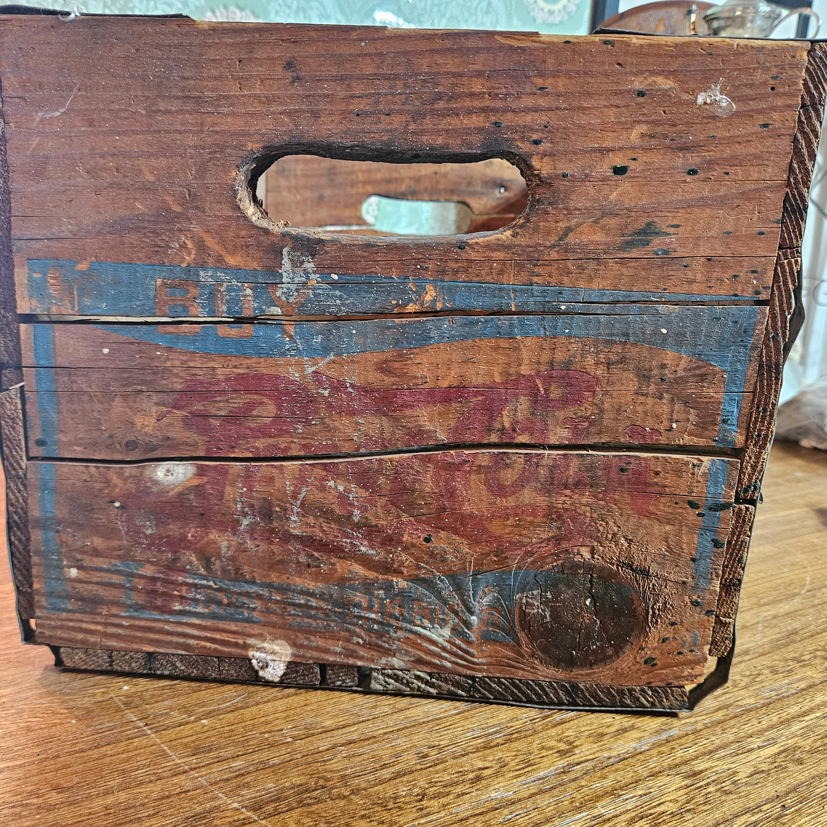 Pepsi-Cola Wooden Advertising Crate