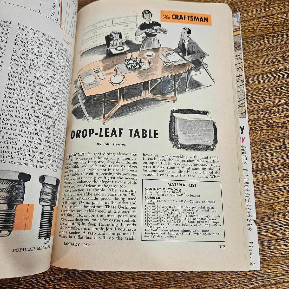 Popular Mechanics January 1959 Annual Auto Section Magazine
