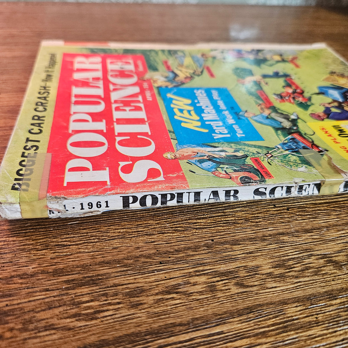 Popular Science April 1961 Vintage Magazine Yard Machines Cover