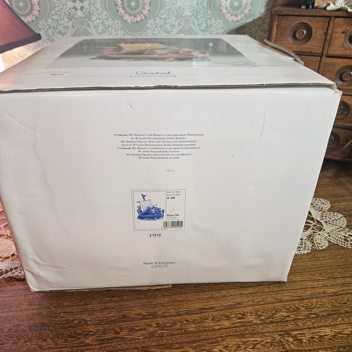 Goebel Hummel 530 Land in Sight Large Figurine with Box