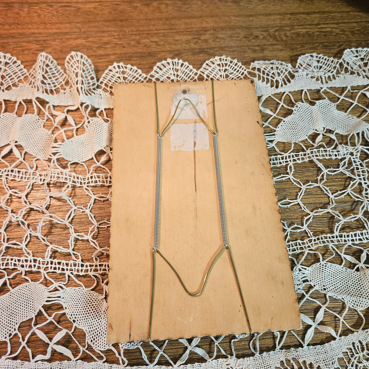 Pyrography Gibson Girl Wall Match Holder