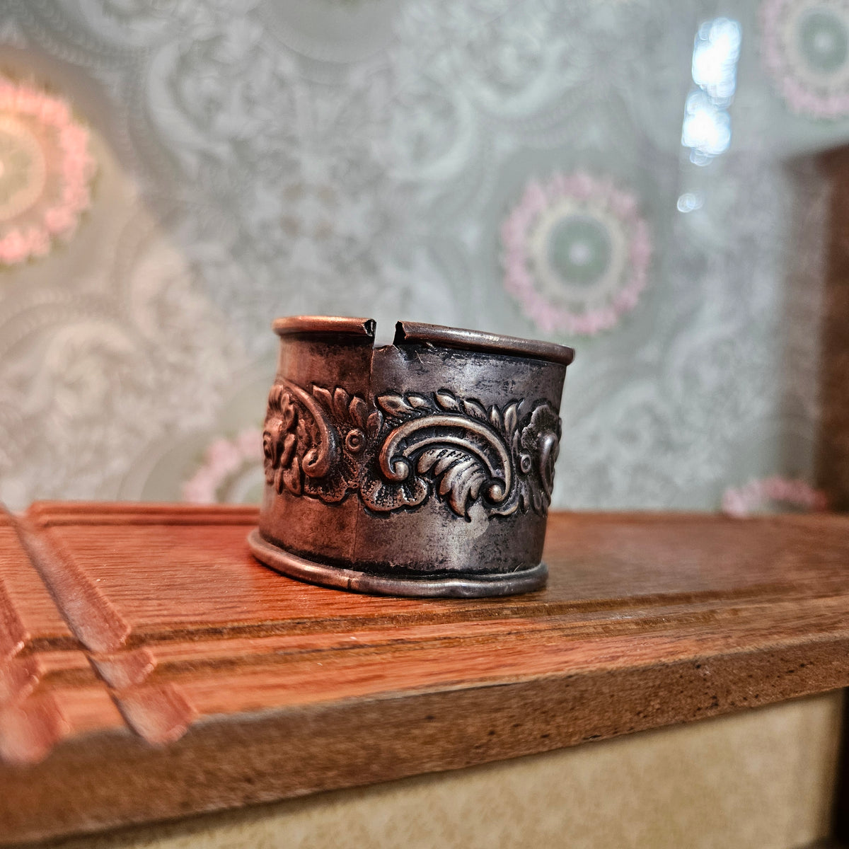 Antique Sterling Silver Floral Napkin Ring No. 1120