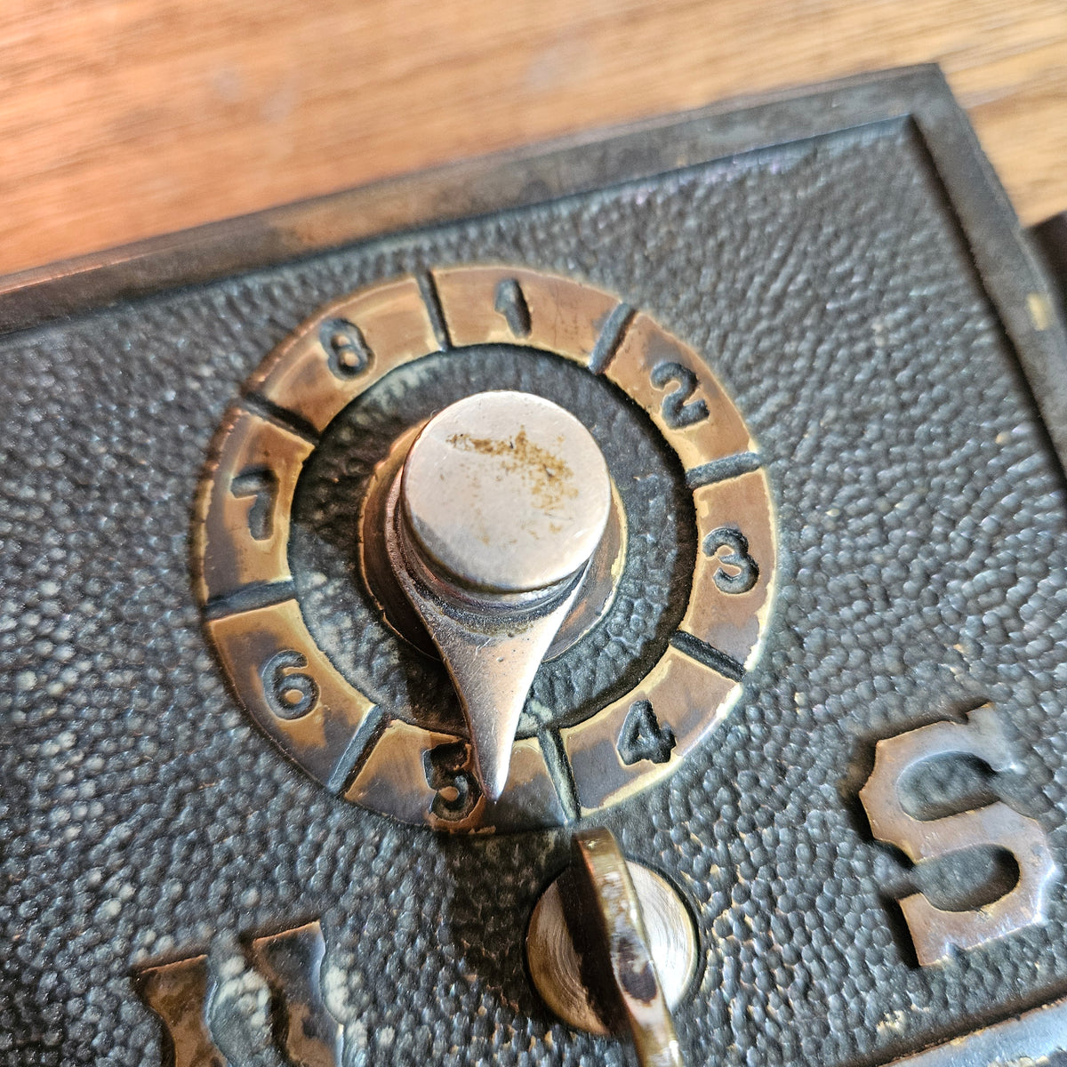 Vintage U.S. Post Office Box Door No. 14 Combination Lock
