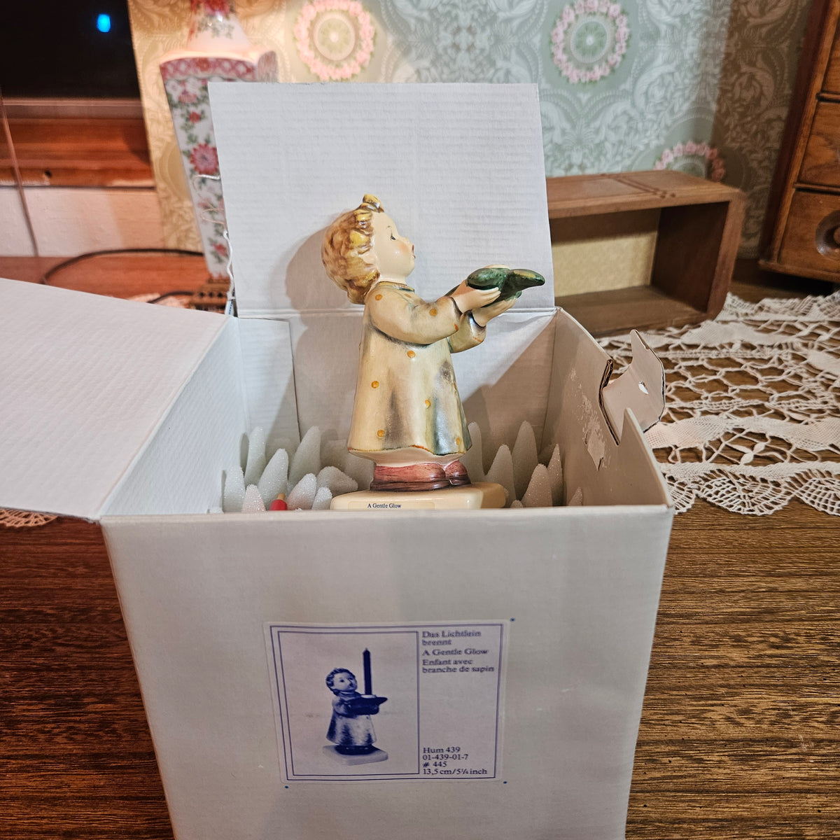 Goebel Hummel A Gentle Glow Hum 439 Candleholder with Box