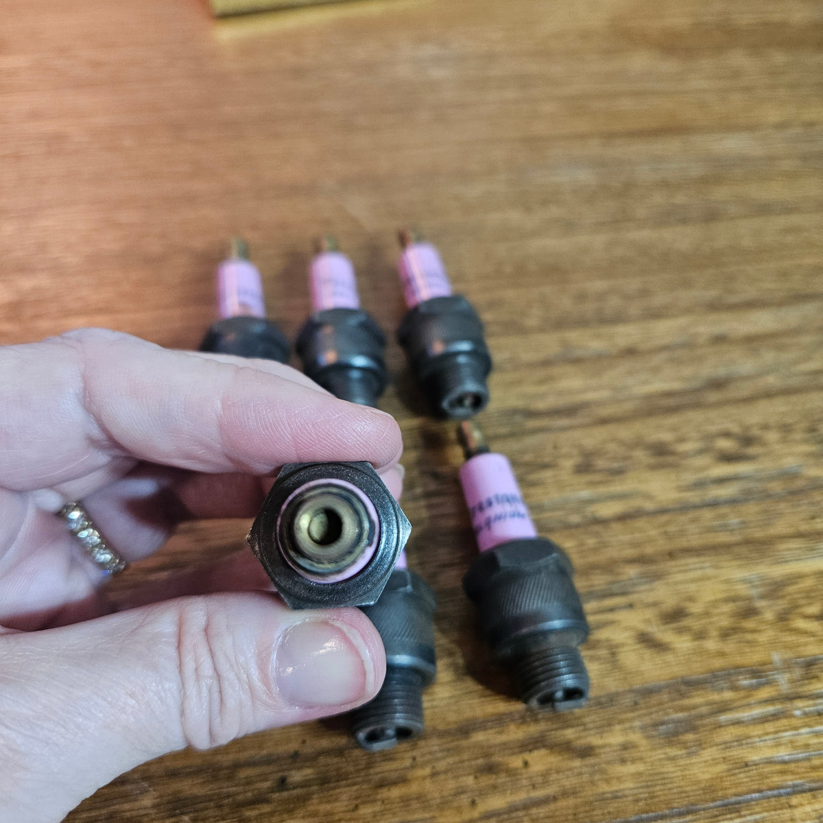 Vintage Firestone Polonium Spark Plugs Set of 6