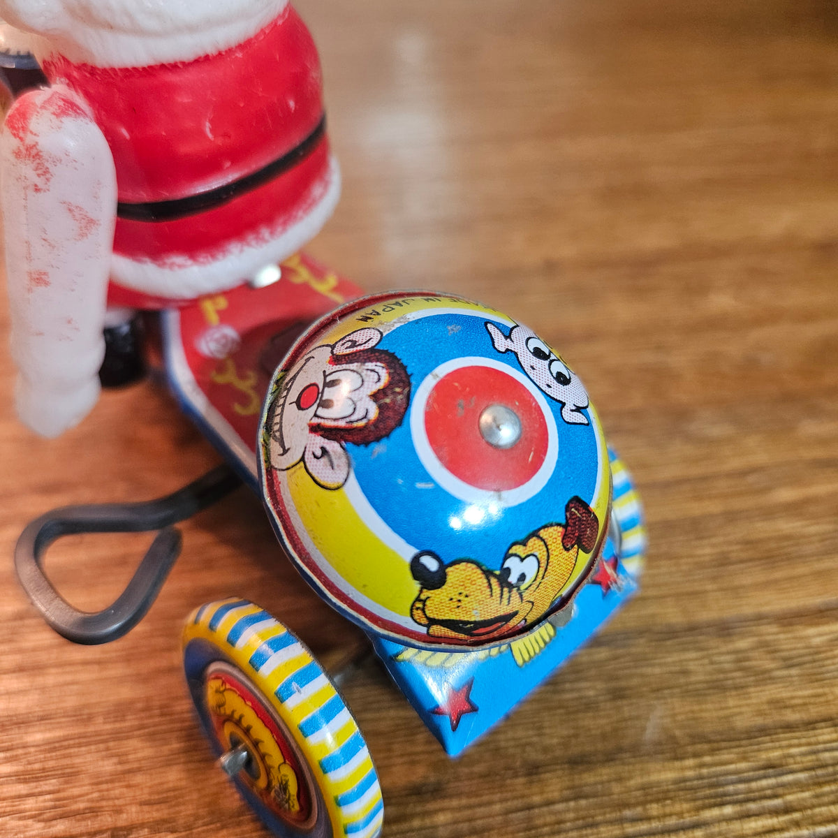 Japan Wind-Up Santa Tricycle Toy