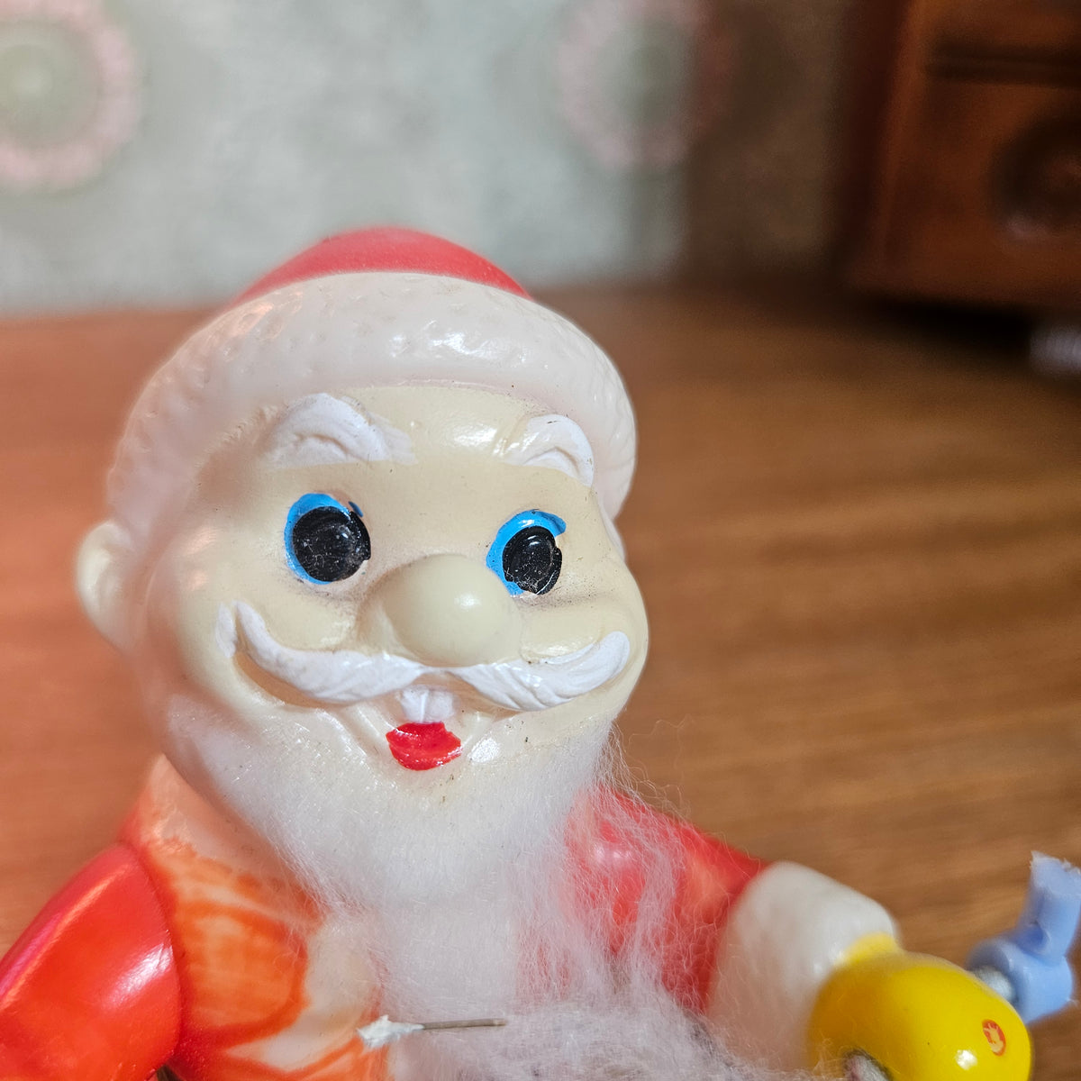 Wind-Up Santa Tricycle Toy with Bell