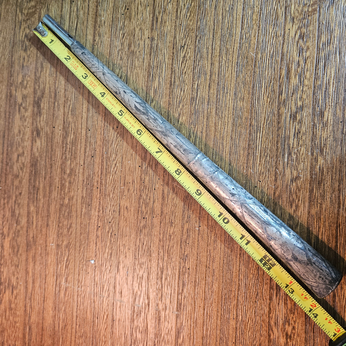 Engraved Metal Parasol Handle 13 Inch