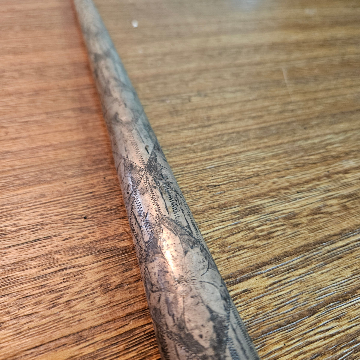 Engraved Metal Parasol Handle 13 Inch