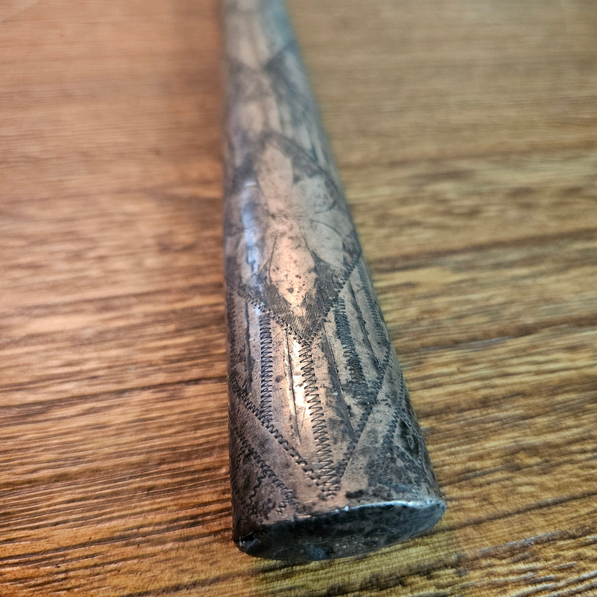 Engraved Metal Parasol Handle 13 Inch