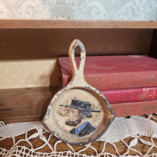 Miniature Figural Skillet Wall Plaque