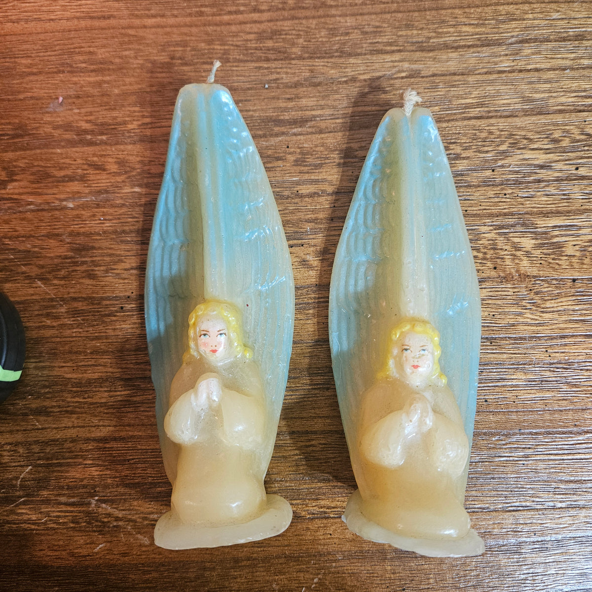 Praying Angel Figural Candles Pair