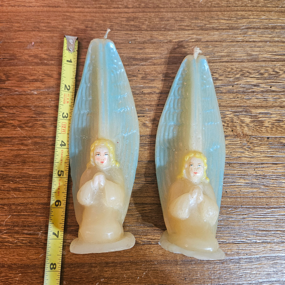 Praying Angel Figural Candles Pair
