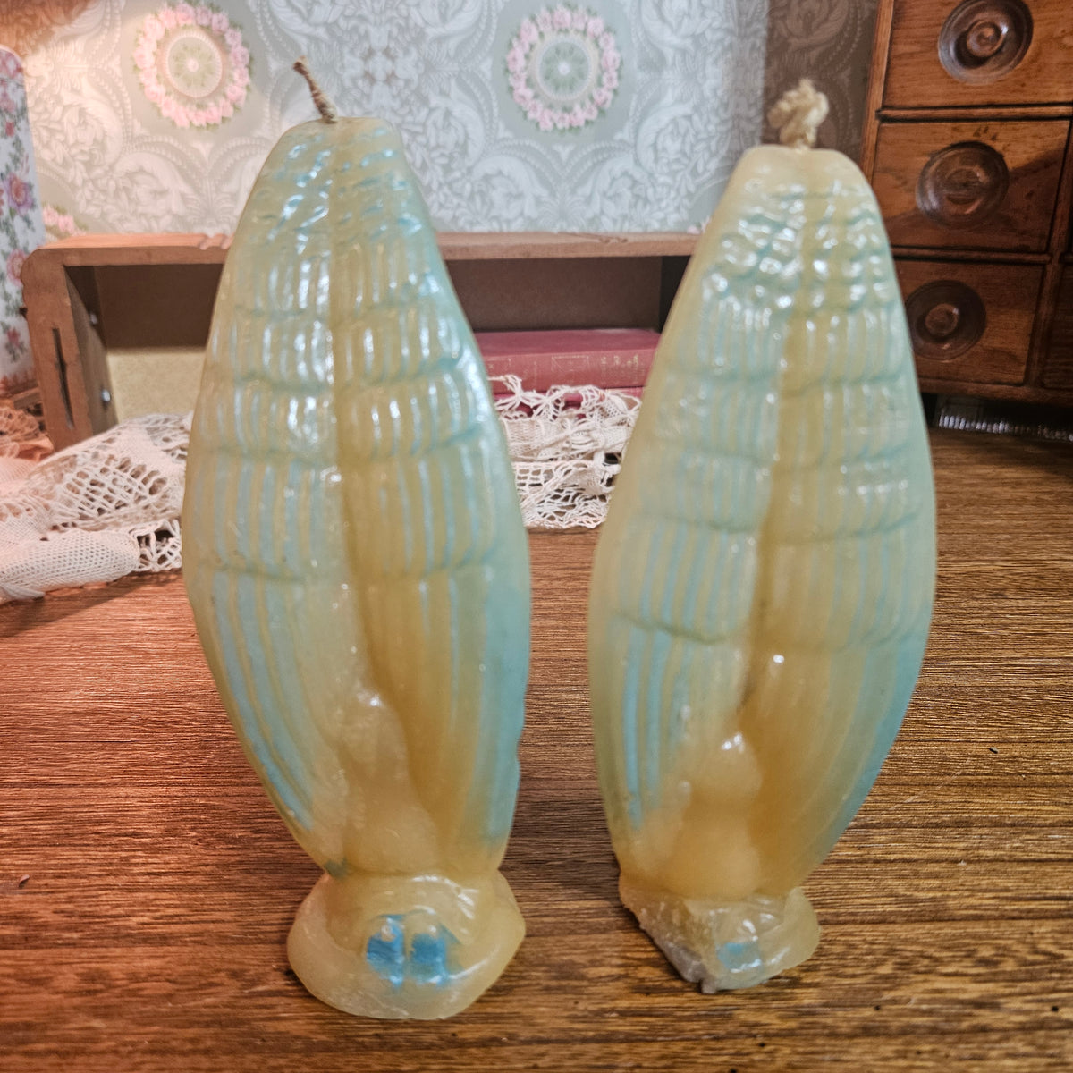 Praying Angel Figural Candles Pair