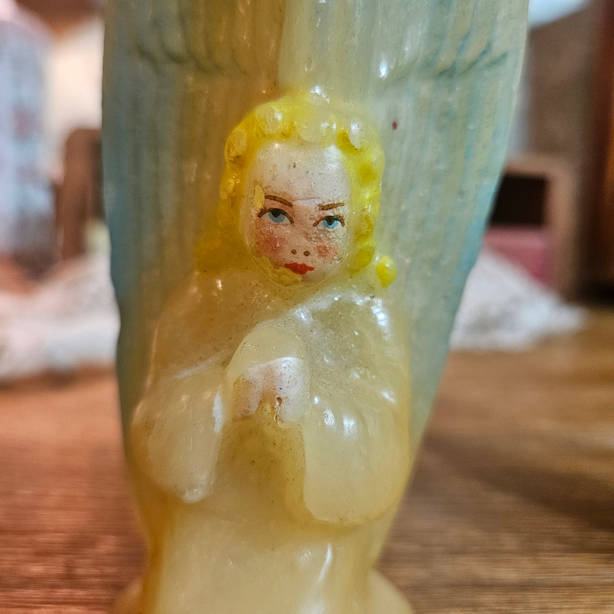 Praying Angel Figural Candles Pair
