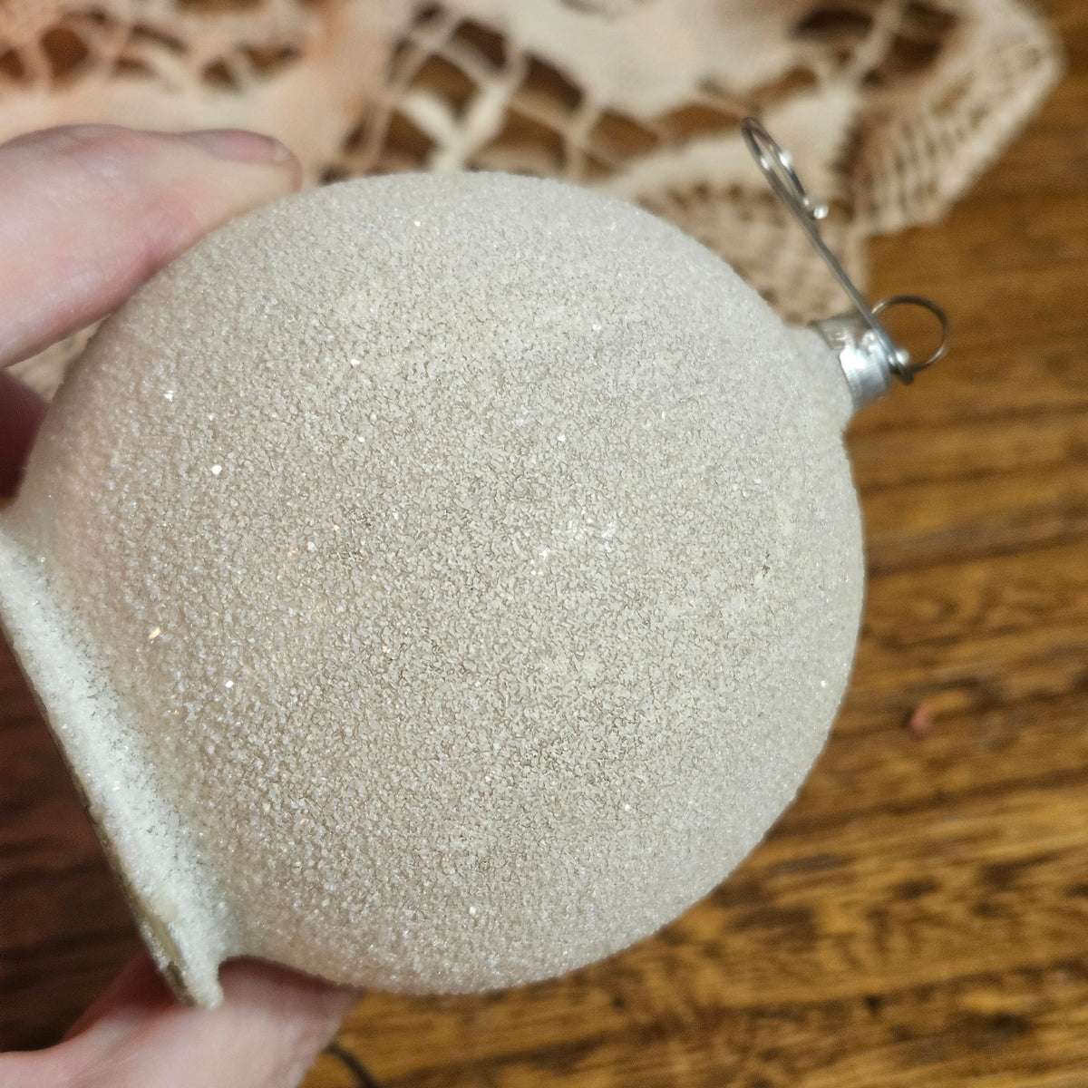 Glass Diorama Angel Christmas Ornament