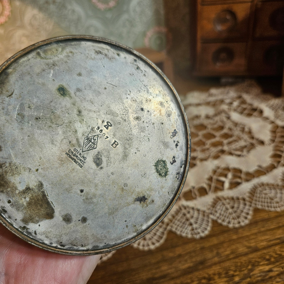 Heintz Sterling on Bronze California Pepper Vase