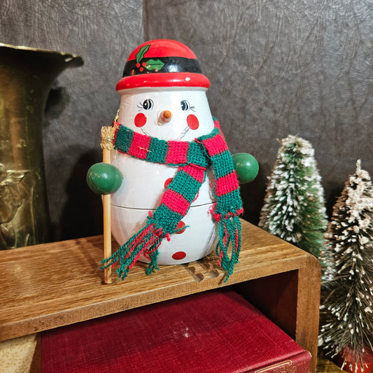 Wooden Snowman Nesting Dolls Set of 5