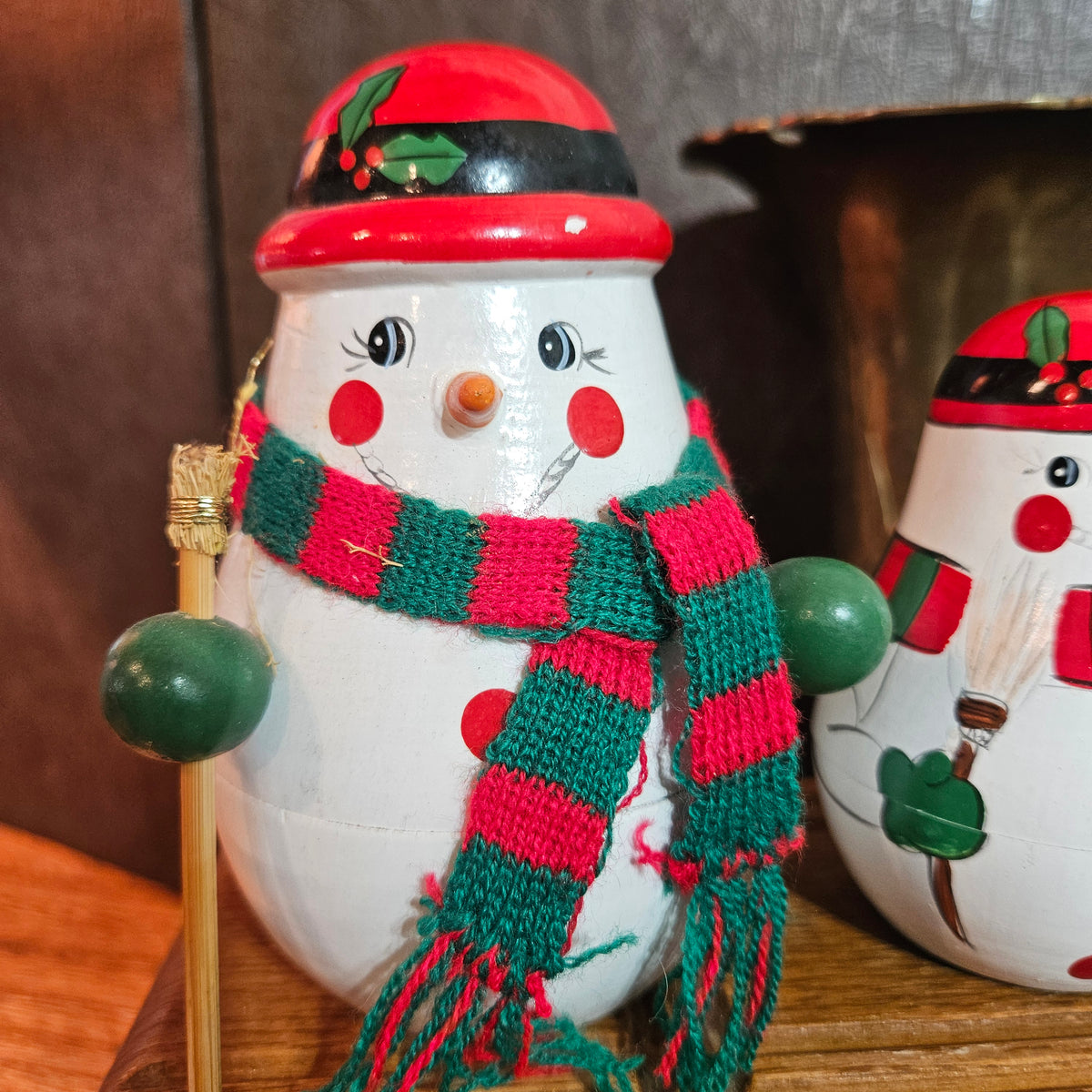 Wooden Snowman Nesting Dolls Set of 5