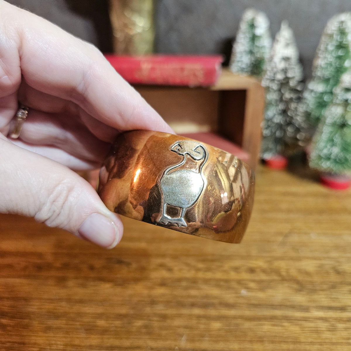 Mixed-Metal Puffin Cuff Bracelet