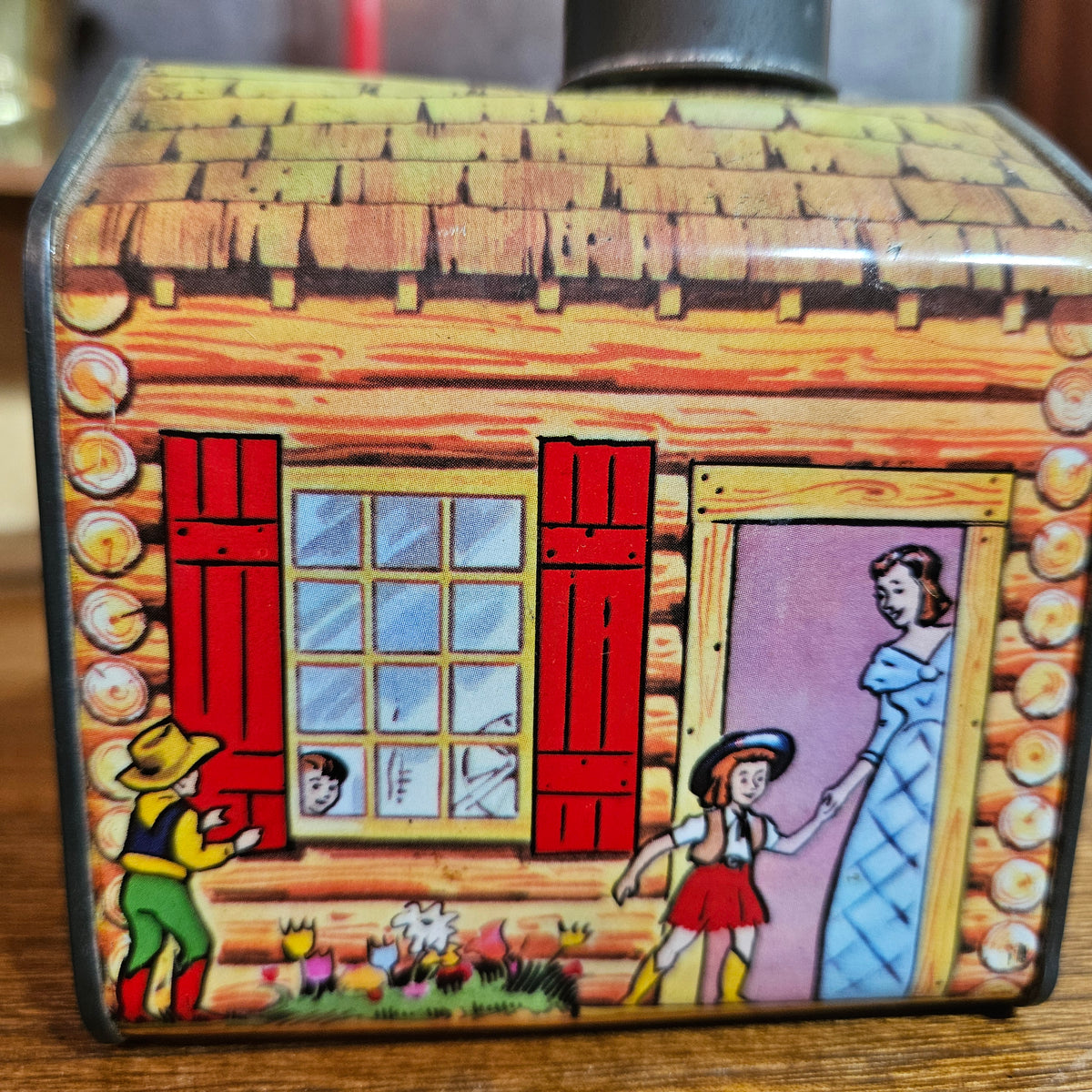 Towle's Log Cabin Syrup Advertising Coin Bank