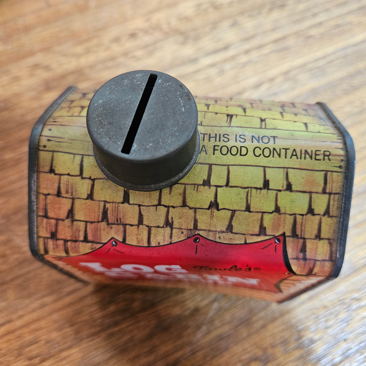 Towle's Log Cabin Syrup Advertising Coin Bank