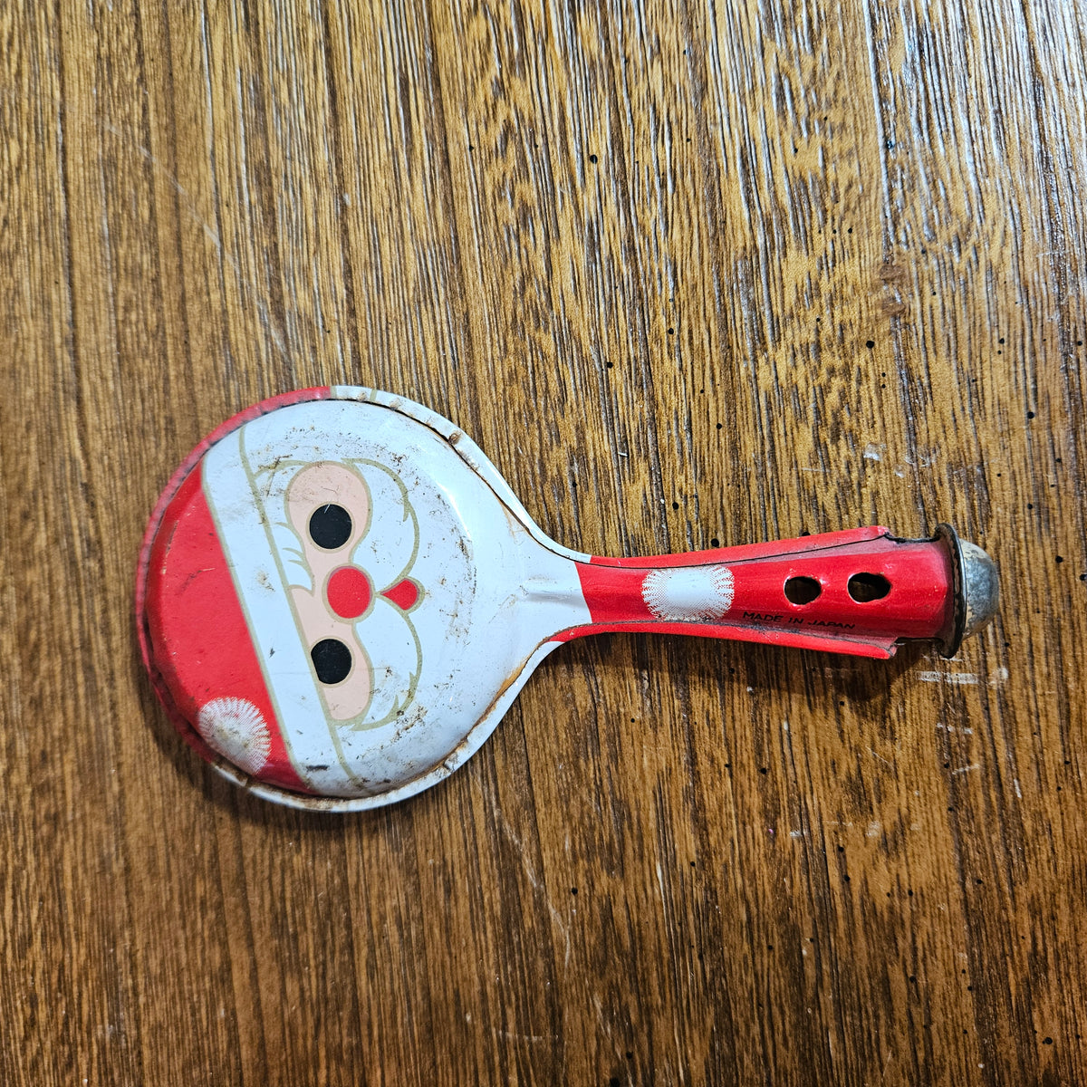 Made in Japan Tin Santa Christmas Noisemaker