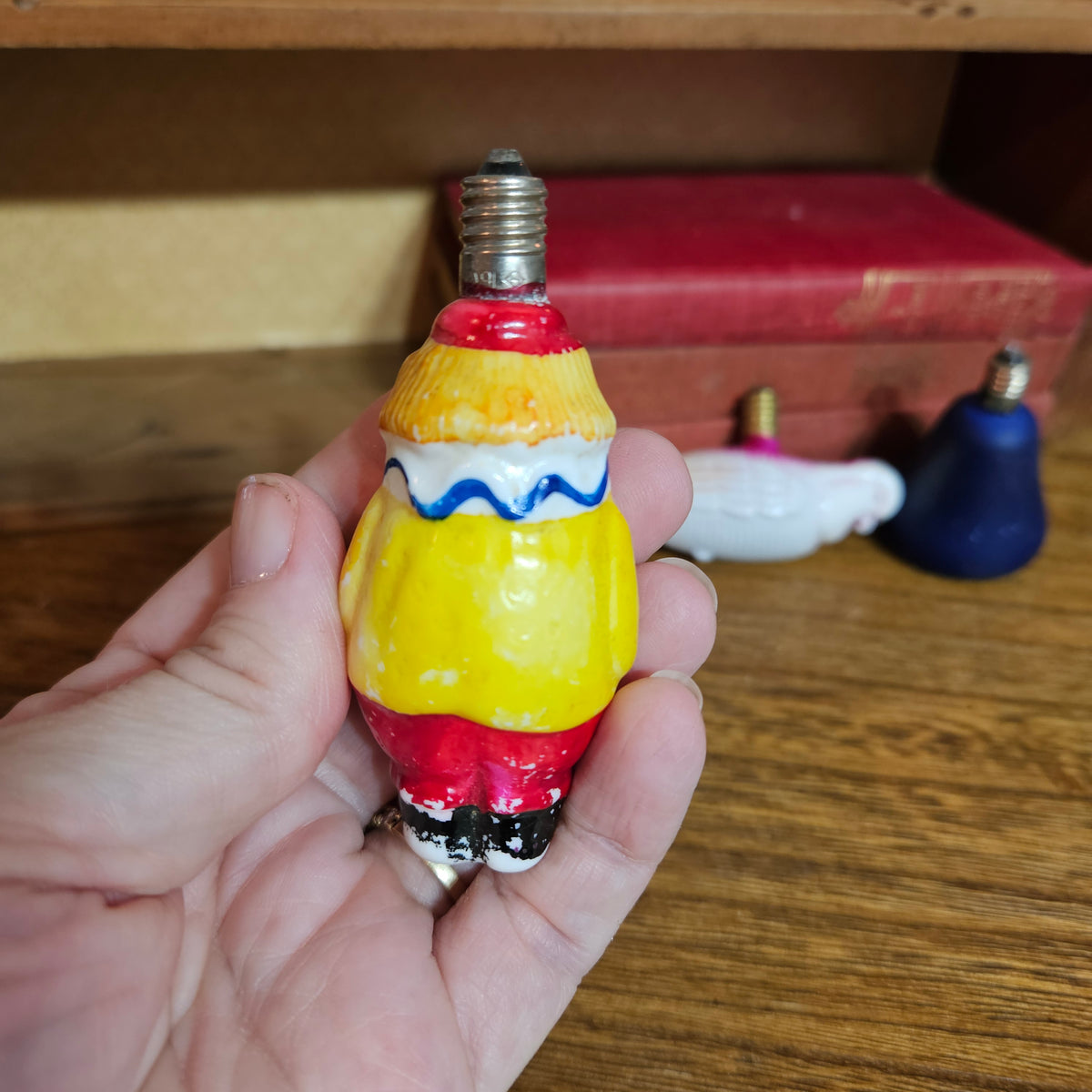 Set of 3 Vintage Figural Christmas Light Bulbs Untested
