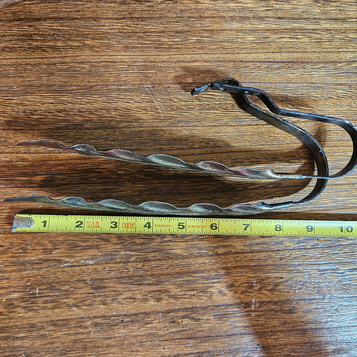 Pair Vintage Cast Metal Leaf Curtain Tiebacks Holdbacks