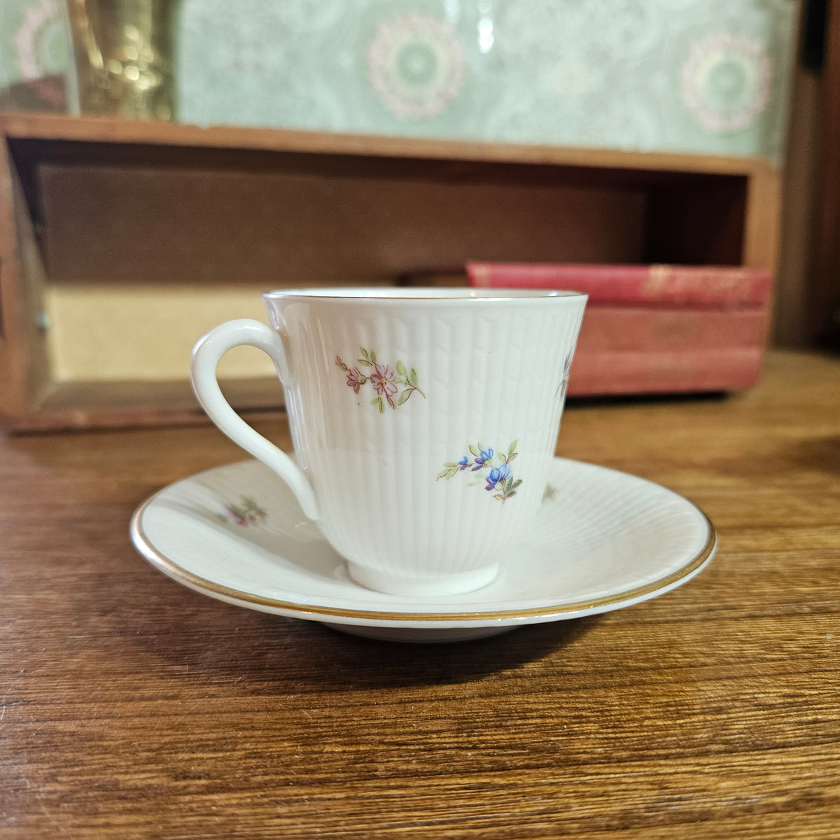 Vintage Portland Germany 563 Floral Cup and Saucer